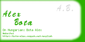 alex bota business card